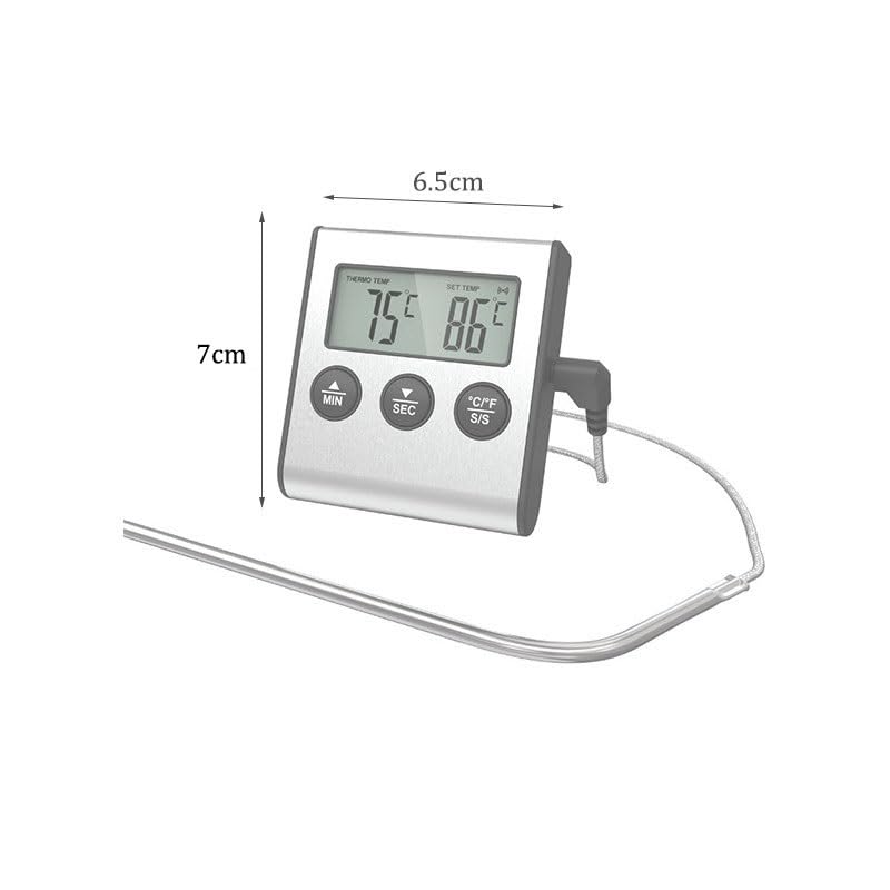 ABS Food Thermometer Probe Button Kitchen Barbecue Electronic Temperature Measurement