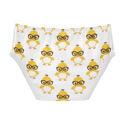 Cute Yellow Duck with Black Glasses Boys' Underwear 100% Cotton Boys' Briefs Soft Toddler Underwear2