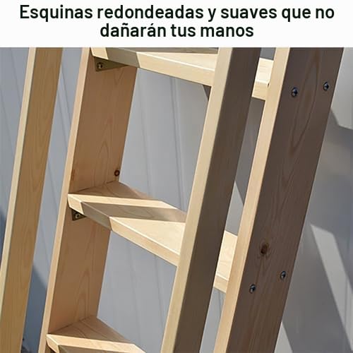 Escalera de altillo plegable de madera - Escaleras de pared que ahorran espacio para ático, ventana de escape, dormitorio, biblioteca