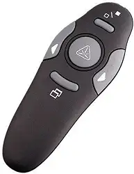 Apresentador Sem Fio Passador de Slides com Ponta Laser Vermelha | Controle Remoto para PowerPoint, Keynote e Google Slides | Prático, Portátil e Profissional para Reuniões e Palestras