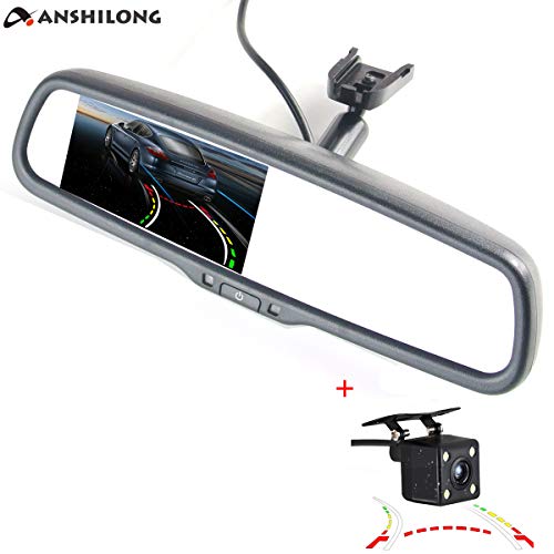 ANSHILONG Backup Camera Kit, OEM Rear View Mirror Monitor with IP68 Waterproof Trajectory