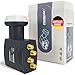 Produktbild Premium X Deluxe Quad LNB  4-Fach LNC Kopf mit LTE-Filter  SAT PLL Technik  4 Teilnehmer  Digital UHD 4K 8K Full HD 3D  vergoldete Kontakte - Wetterschutz  Schwarz