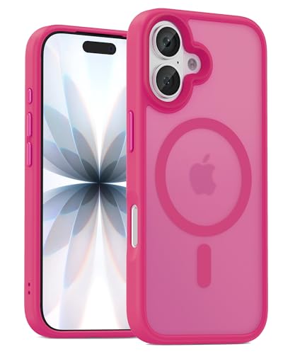 Image of UNBREAKcable Magnetic for iPhone 17 Case 6.3-Inch, Compatible with MagSafe, Full Camera Protection, Built-in Magnetic Ring, Drop Protection Shockproof Slim Phone Cover - Hot Pink