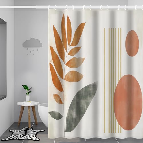 Rideau de douche imperméable 150x180 cm en polyester lavable géométrique - 3