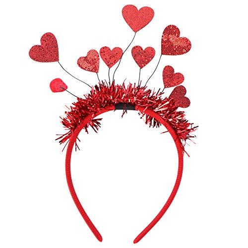 FOMIYES 1 serre-tête cœur rouge pour décoration de cheveux pour la Saint-Valentin ou une fête Cover
