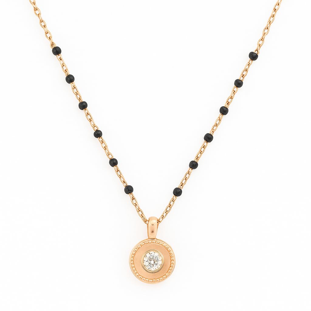 Elegant Rose Gold Mangalsutra with Designer Pendant – Fashion Jewelry for Women-image-32