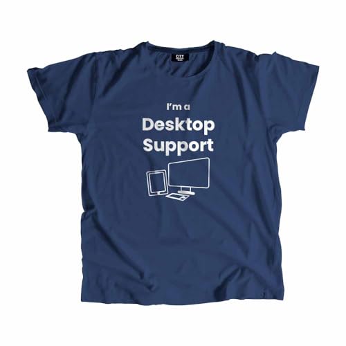 T-shirt desktop support bleu marine fini les vêtements inconfortables