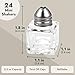 Juvale Set of 24 Mini Salt and Pepper Shakers (Glass and Stainless Steel, 0.5 oz)