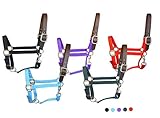 Adjustable Nylon Breakaway Safety Horse Halters (Purple, Full)