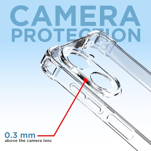 Image of Amazon Basics Back Cover for Poco C71 / Redmi A5 PC + TPU Clear Transparent Raised Edges Shockproof Protective Phone Bumper Case(Transparent)