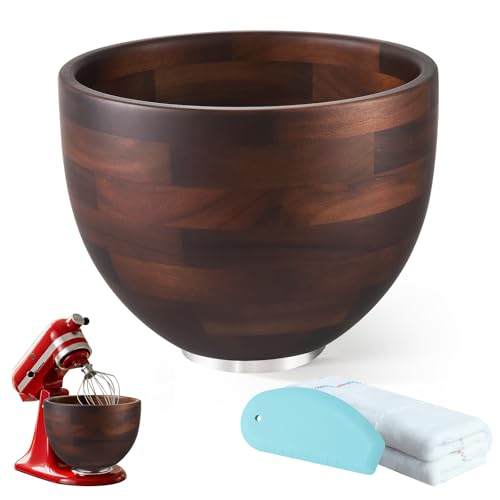 Tazón de Madera Acacia Premium para Mezcladora KitchenAid 4.5 y 5 Qt miniatura 1