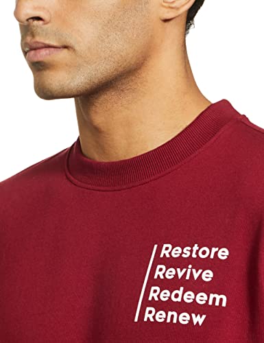 Image of Amazon Brand - Symbol Men Cotton Rich Light Weight Crew Neck Sweatshirt (Regular Fit)