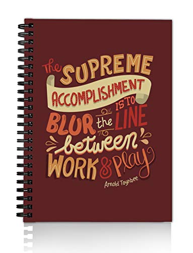 Image of DI-KRAFT Handcrafted Hard Cover Unruled Paper Wiro Bound Printed Journal Diary Notebooks for Girls and Boys Spiral Wire Binding Memo Notepads Notebook Planner - 160 Pages, A5