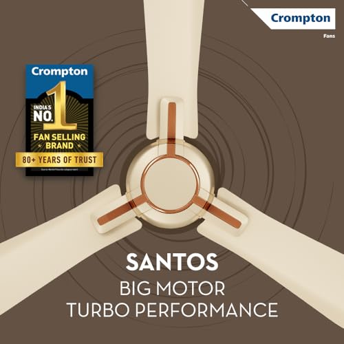 Image of Crompton HIGHSPEED SANTOS ANTIDUST 1200 mm (48 inch) Ceiling Fan (Husky Gold) Star rated energy efficient fans