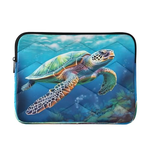 Funda para computadora portátil de tortuga marina 13-14 pulgadas miniatura 1