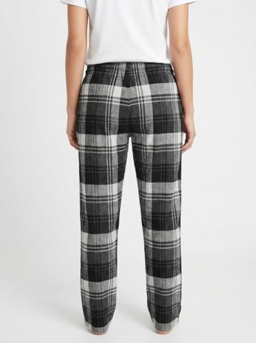 Image of Womens Multicolor Cotton Checkered Pyjama | Checks Pajama for women with Elastic & Drawstring Plus Size (S TO 8XL)