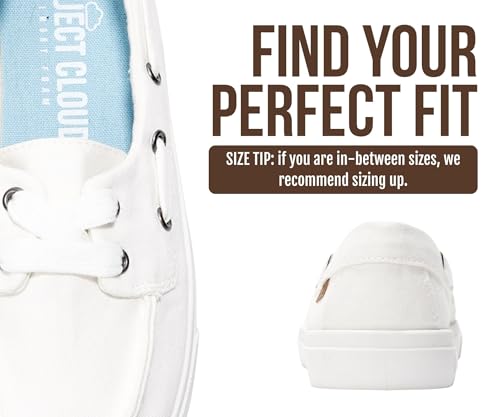Image of Project Cloud Canvas Sneakers for Women - Memory Foam Slip On Shoes Women Footwear - Lightweight and Non Slip Fashion Sneakers (Seasalt)