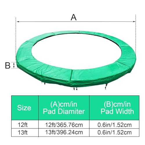 Almohadilla protectora para trampolín y cubierta de resorte de seguridad portátil resistente 6