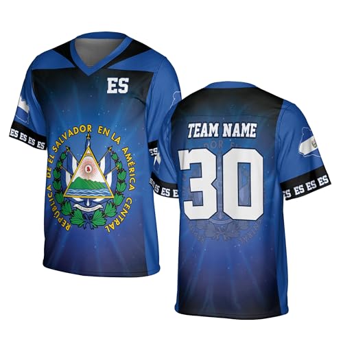 Custom El Salvador Soccer Jersey El Salvador Flag Jerseys Sports Shirt Salvadoran Pride Salvadoreñas Shirts El Salvador (Polyester Blend, Style 6)