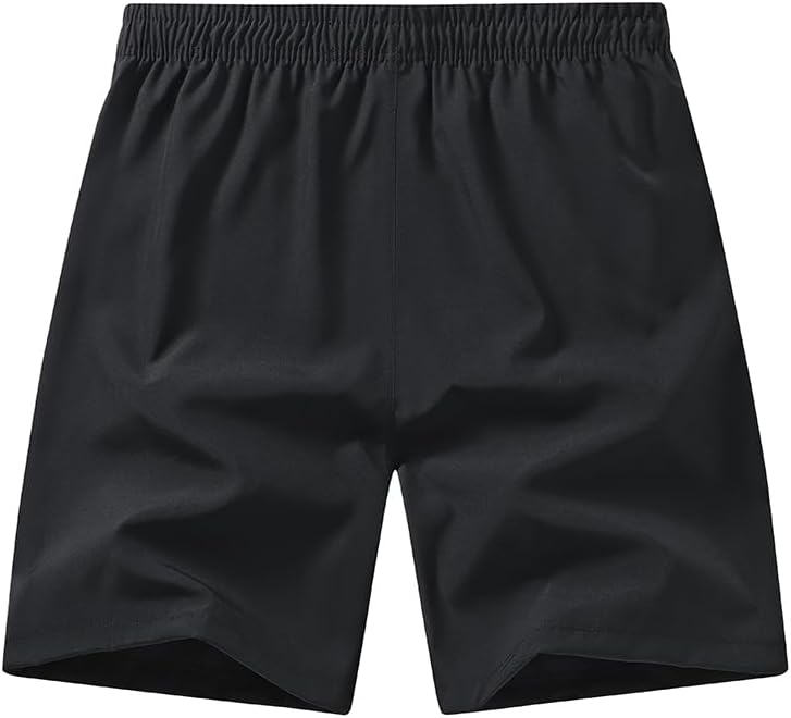 Men's Athletic Shorts with Zipper Pockets, Quick Dry Breathable Summer Capri Pants, Reflective Design, 5 Pack