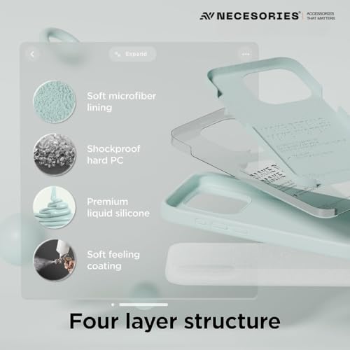 Image of Liquid Silicone Case Compatible for iPhone 13 Pro Max | Slim Back Cover | Soft Touch Bumper | Shockproof Drop Protection | Microfiber Cloth Inside | Sleek Solid Design