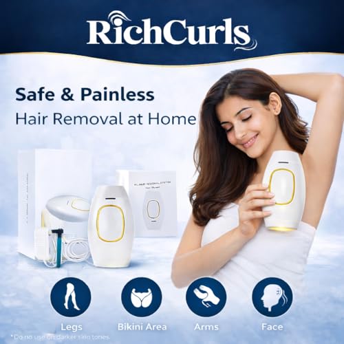 Image of IPL Hair Removal Device for Women & Men, Permanent Hair Reduction | RichCurls IPL hair removal device delivers safe, painless hair reduction for women and men with easy at-home use.