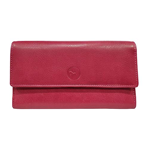 Compagnon de Voyage Multifonction Tout en Un, Protection RFID Blocage, Porte chéquier, Carte, Monnaie et identité - idée Cadeau Noël, fête, Anniversaire (Framboise) Cover