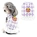 Ranphy Puppy Dress for Small Dog Girls Strawberry Printing Pet Clothing Puppy Spring Summer Pullover Skirt with D-Ring Breathable Cute Cats Apparel, Purple, XL