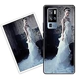 Sunrive Coque personnalise Compatible avec Vivo X50 Pro Plus, Personnalisable avec Votre Propre Image, PhotoTexte, DIY HD tui[Bordure TPU+Dos Verre Tremp Design]+Protection cran