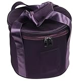 LIGIGWASH 紫色水晶钵収納バッグ 内パッド付きポータブルシンギングボウルケース 軽量キャリーバッグ 瞑想用祈りボウル保護カバー 小物入れ