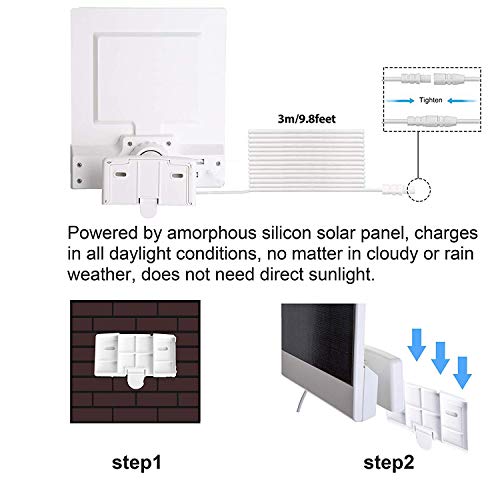 Amico LED Solar Security Light Motion Sensor Outdoor, Waterproof Solar Lights Outdoor with Motion Sensor, 3000mAh Lithium Battery 1000LM 5000K Daylight Brightness, Adjustable Heads Solar Powered Flood