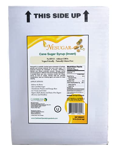 NESUGAR- Cane Sugar Syrup (Invert)/Glucose and Fructose Syrup for baking, ice cream, brewery, distillery, confectionary, beverages, cocktails- 12 Lb. Bag-in-Box image 5