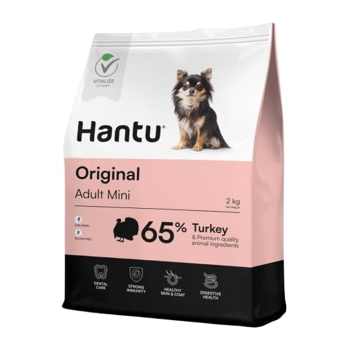 Hantu - Pienso Mini de Pavo para Perros de Raza Pequeña | 65% Ingredientes Animales | Sin Gluten | Arroz como Único Cereal | Pelo y Piel Saludables | Pienso Hipoalergénico, (2 Kg)