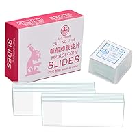 Focenat Mikroskop Zubehör - 100 Stück Objektträger und 50 Stück Deckgläser, Vorgereinigt für Kinder, Studenten, Labor, Biologie, Wissenschaft