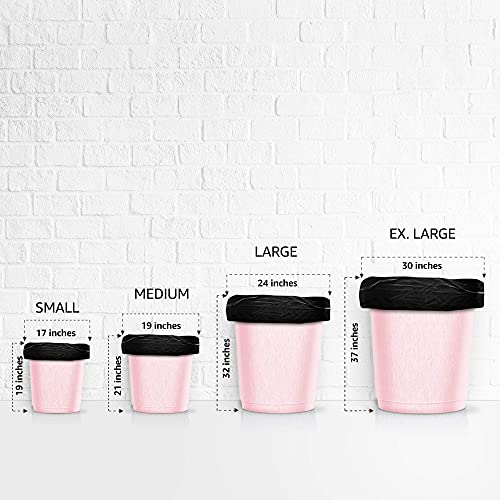 Image of Amazon Brand - Presto! Garbage Bags, Small (17 x 19 inches) - 30 bags /roll (Pack of 12, Black)