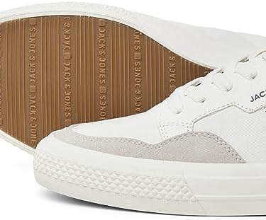 Jack & Jones Men's Low-Top Sneakers, White, 10 | Image 3