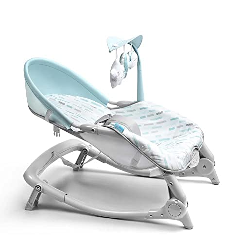 Cadeira de Descanso e Balanço Para Bebê Spice Dobrável Encosto Reclinável 0-18kgs Azul Multikids Bab