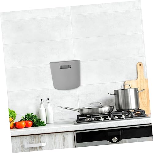 Caneca de basura colgante gris para pared Alipis miniatura 3