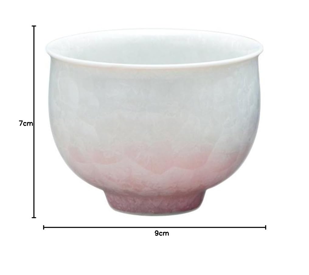 Amazon｜京焼 清水焼 陶あん窯 お茶呑茶碗 ペア 花結晶 (白地青赤