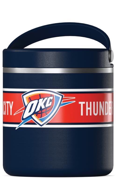 Image of Hydrapeak x NBA Officially Licensed OKC Thunder 25oz Stainless Steel Vacuum Insulated Food Jar with Handle, Wide Mouth Leak-Proof Soup Jar for Adults, 10 Hours Hot & 16 Hrs Cold