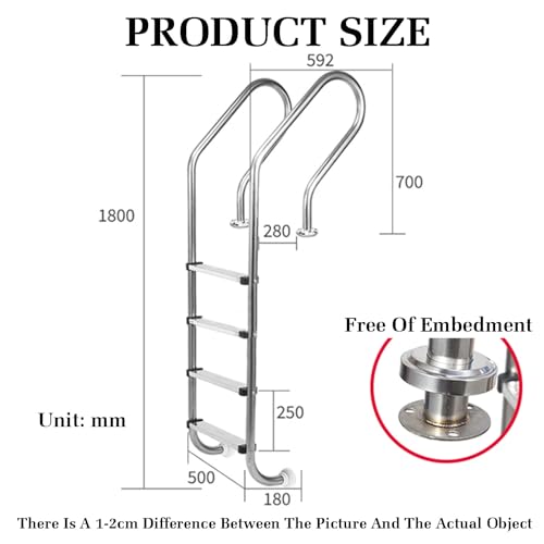 Escalera para piscina de acero inoxidable XLTFUC miniatura 2