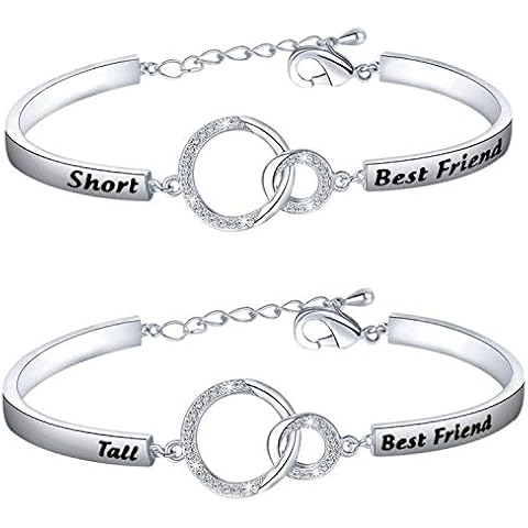 FEELMEM Bracelet Bangle Best Friends Matching Set of 2 Copper Friendship Gifts for Women Cover