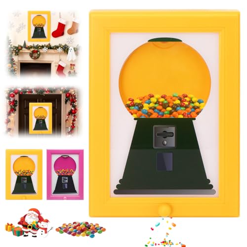 Handy Candy Frame Dispenser, Wall Mounted Sweet Dispenser Picture Frame, Hanging Gumball Machine Art, Cute Hanging Frames for Creative Desktop Ornaments and Holiday Gifts