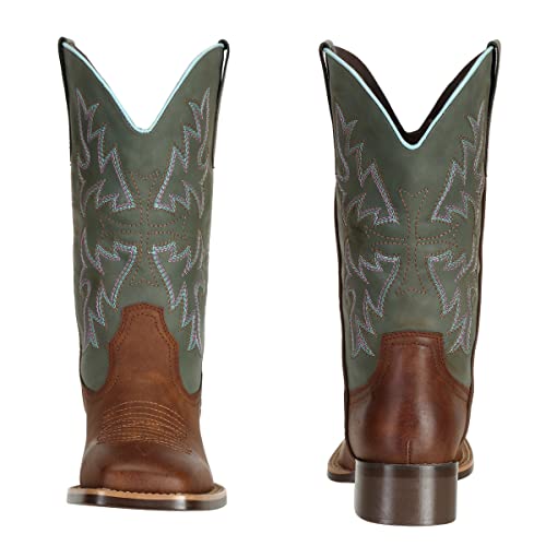 J's.o.l.e Women Cowgirl Boots Square Toe Wide Calf Ladies Fashion Cowboy Western Boots2
