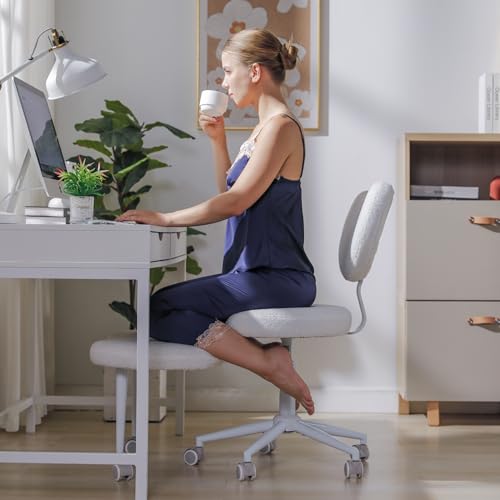 10 Best Chair for Sitting Cross Legged: Top Ergonomic Swivel Options Reviewed 4 Ergonomic Cross Legged Chair with Wheels,360° Swivel Meditation Chair,ADHD Chair, Criss Cross Desk Chair with Lumbar Support and Adjustable Stool, Flexible Design for Fidgety Sitters, Ivory