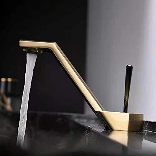 Robinet de salle de bain en laiton or mitigeur lavabo monotrou