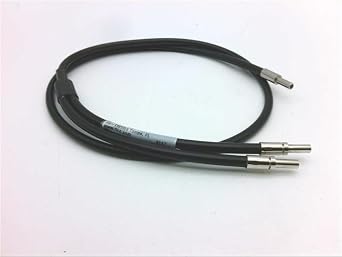 BF-A-36P 0.125" Diameter Fiber Bundle Size, 0.50 INCH Head, 36 INCH Cable Length, BIFURCATED, Fiber Optic, Glass, Light Guide, PVC MONOCOIL Jacket, Straight Barrel