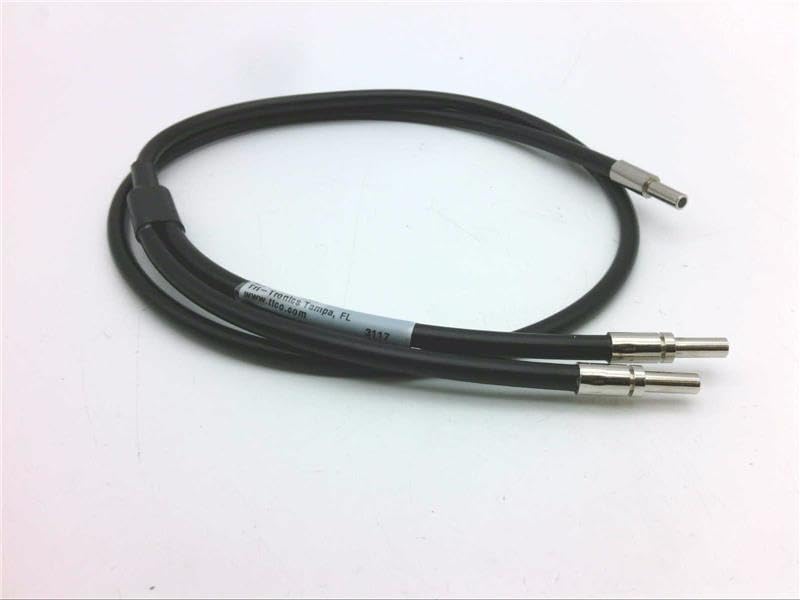 TRI-TRONICS BF-A-36P 0.125" Diameter Fiber Bundle Size, 0.50 INCH Head, 36 INCH Cable Length, BIFURCATED, Fiber Optic, Glass, Light Guide, PVC MONOCOIL Jacket, Straight Barrel
