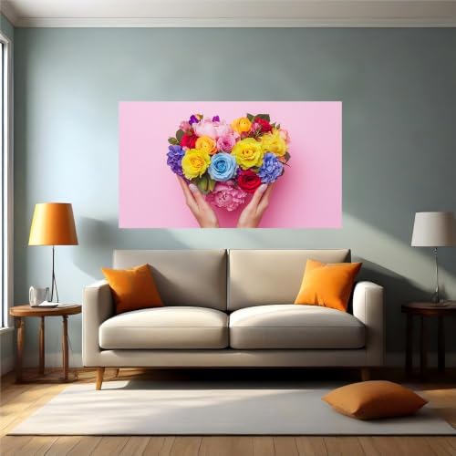 Vinilo de pared de rosas en corazón para decorar tu salón o dormitorio 2