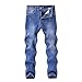 Boys Ripped Jeans Stretch Straight Leg Athletic Streetwear Denim Pants with Pockets for Girls 4-14 Years